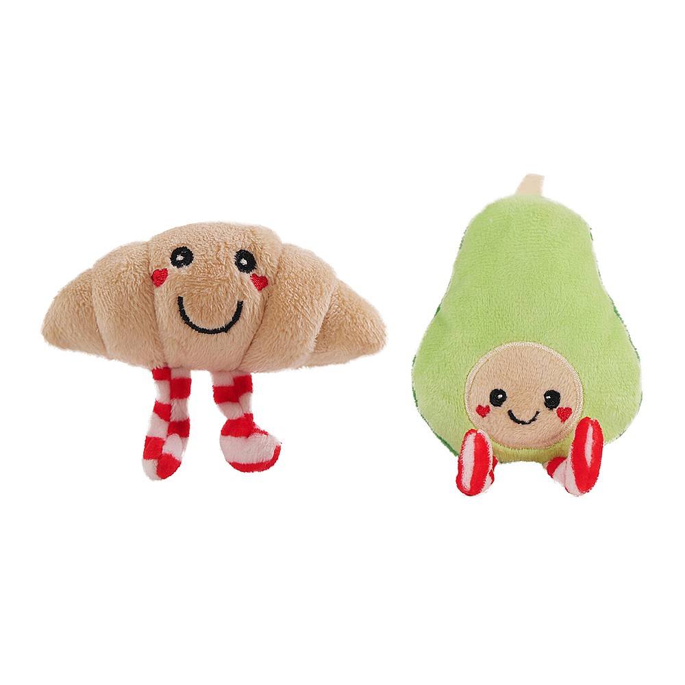 Avocado And Croissant Festive Cat Toy Set