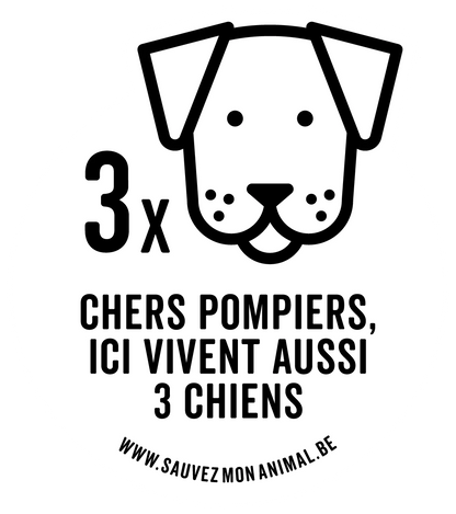 Autocollant "Save My Pet" - 3 chiens