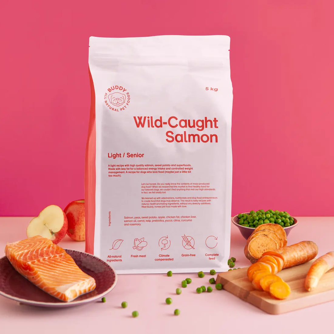 Wild Caught Salmon|Light/Senior|Dog Kibble|100% Grain Free Dog Food
