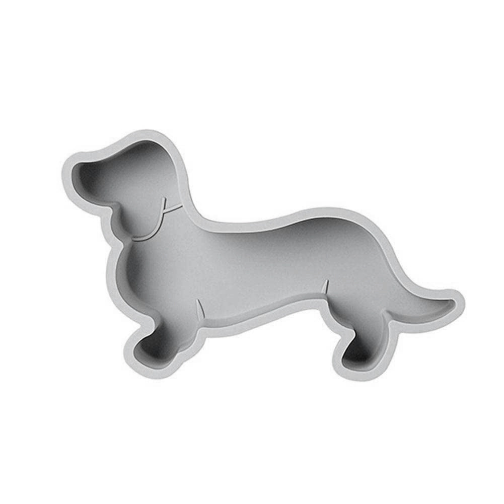 Dachshund Silicone Bake Mould - Grey