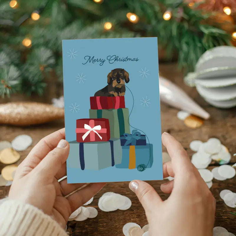 Dachshund Christmas Card