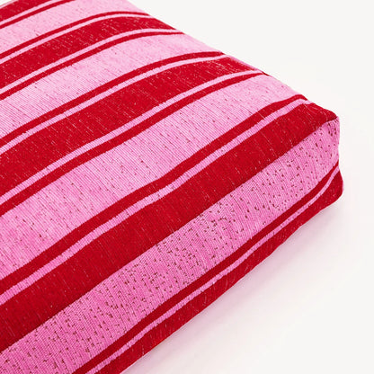 Stripe Hondenbed - Roze/Rood