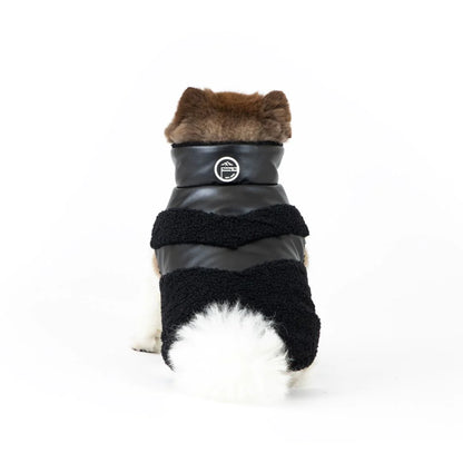 Fab Ski Faux Leren Shearling Jas - Zwart