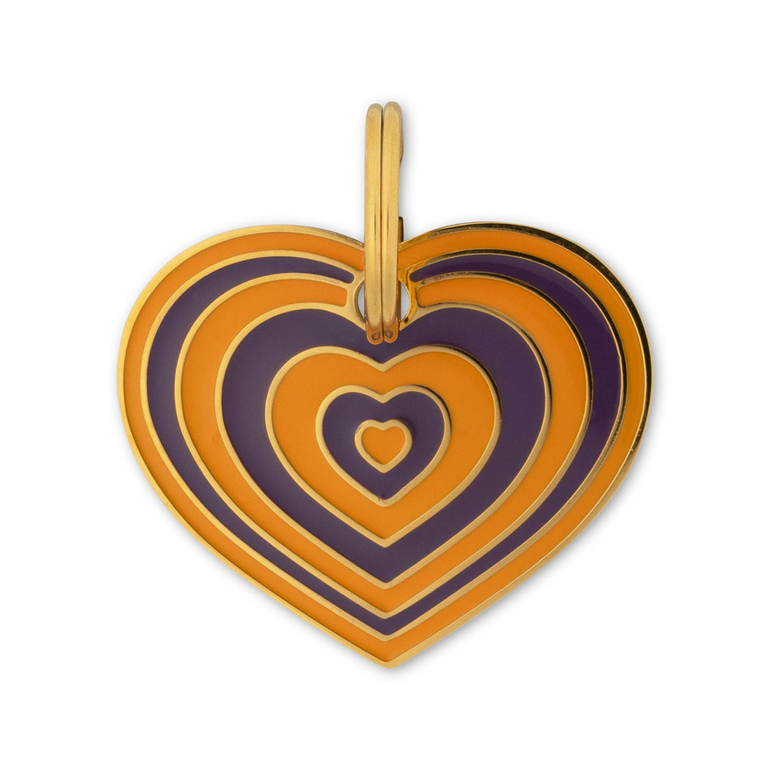 Furmey Orange Heart Tag