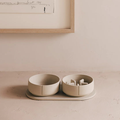 Slow Feeder Bowl - Owl Greige