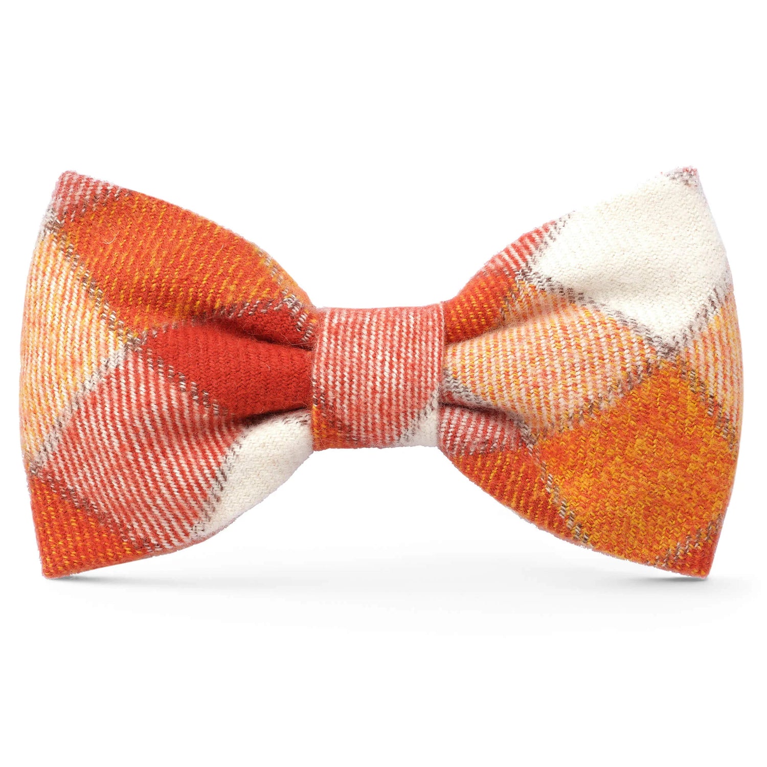 Pumpkin Spice Plaid Flannel Bow Tie Collar