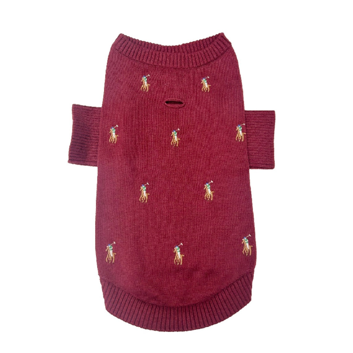 POLO RALPH LAUREN Polo Player Embroidery Sweater | Red Wine