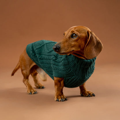 Emerald Green Aran Alpaca Sweater