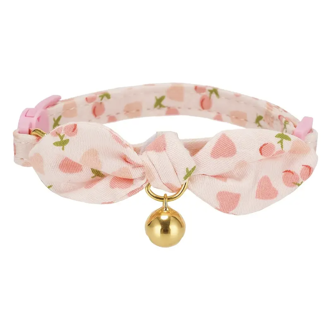 Adjustable Collar with Bell | Peach