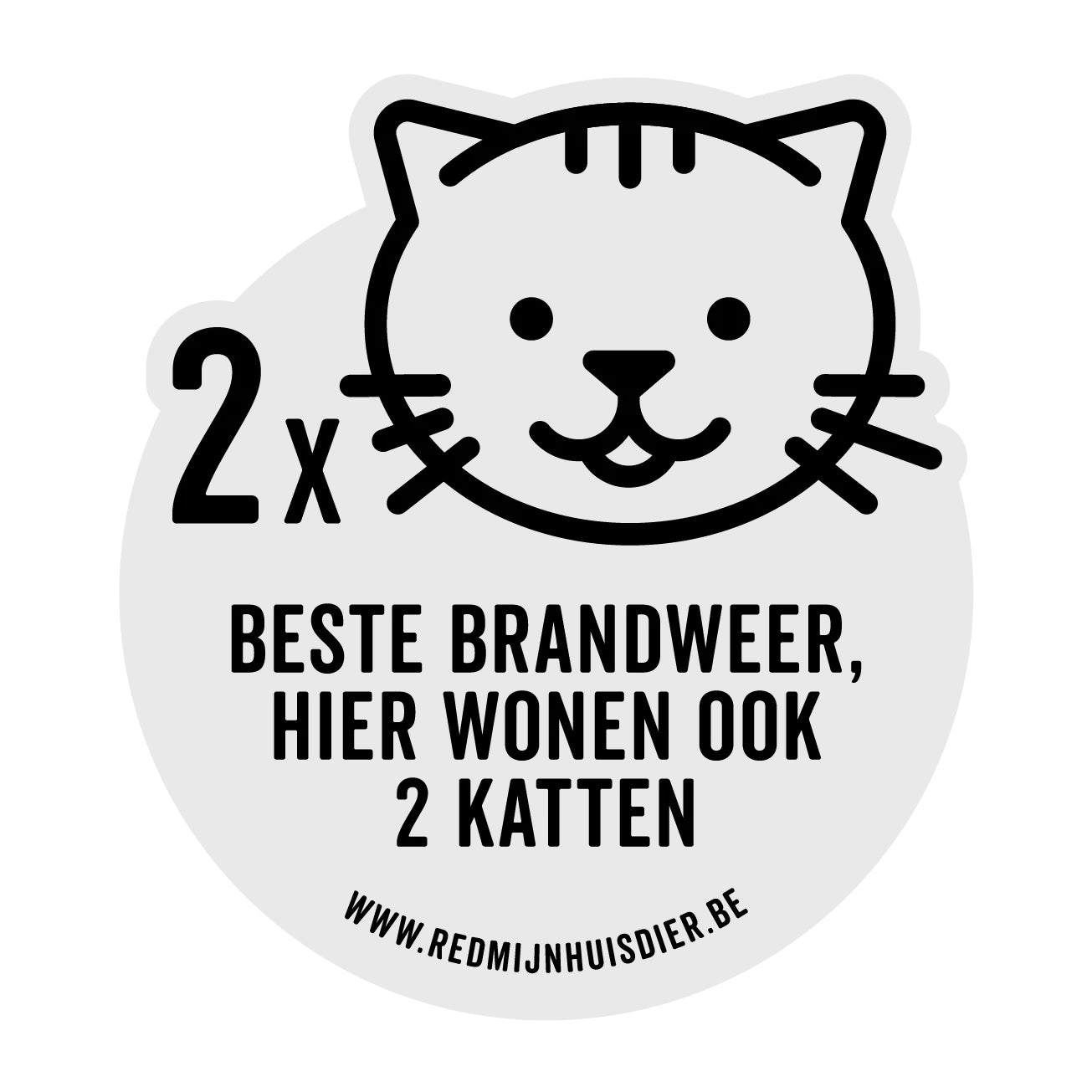 Red mijn huisdier sticker - 2 Katten