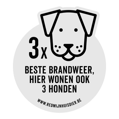 Red mijn huisdier sticker - 3 Honden