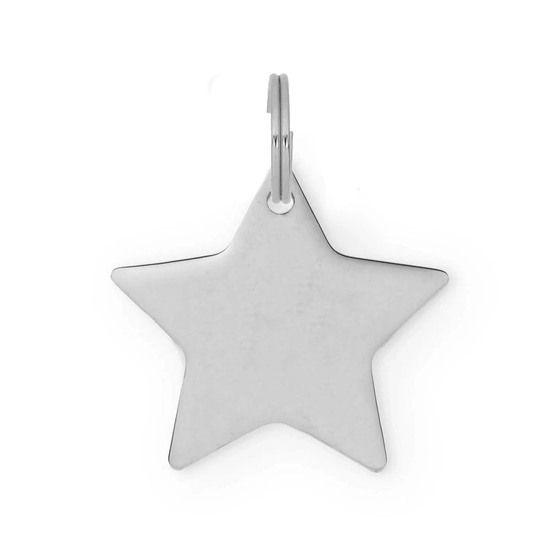 Star Shaped Dog Tag - Silver