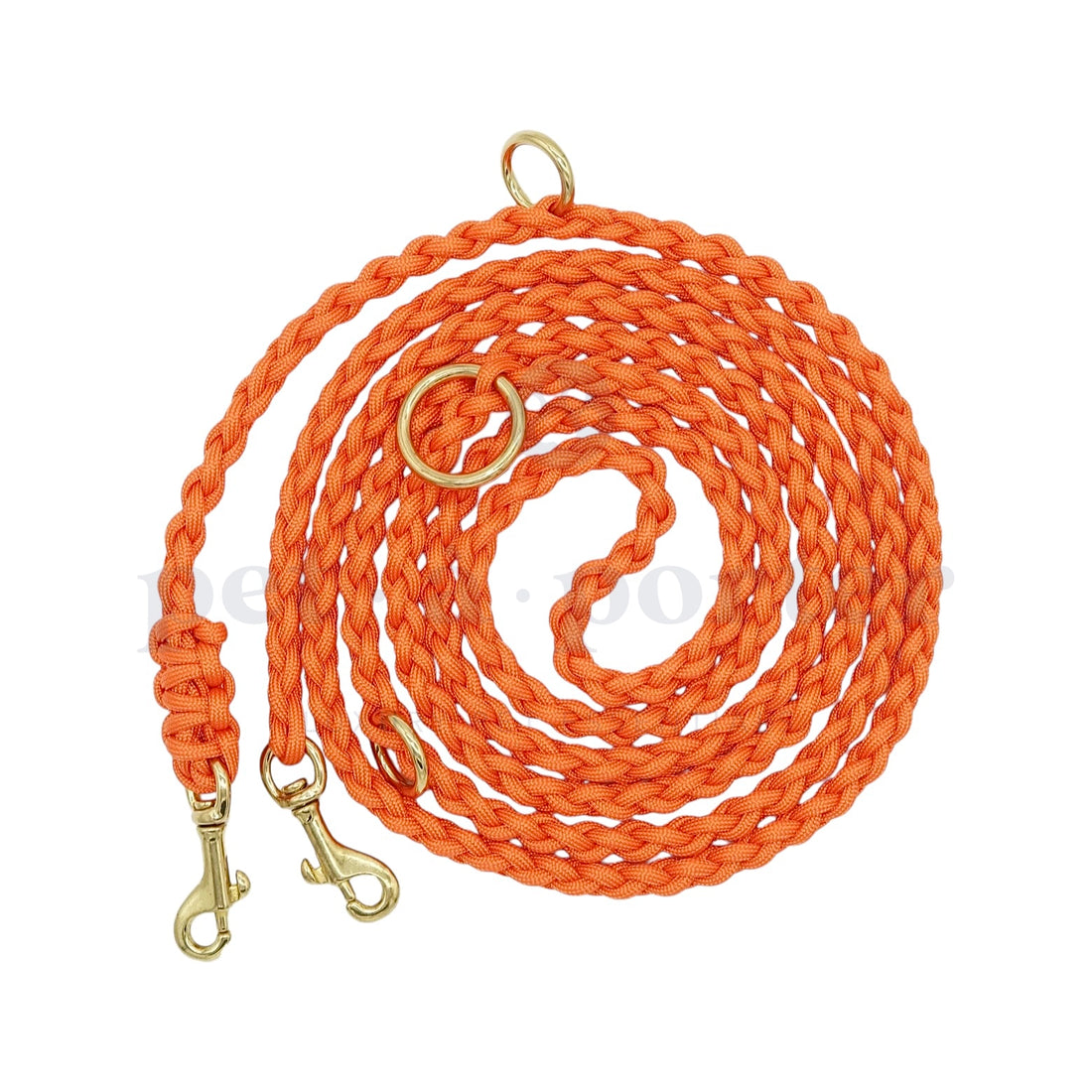 Adjustable Paracord Leash - Orange