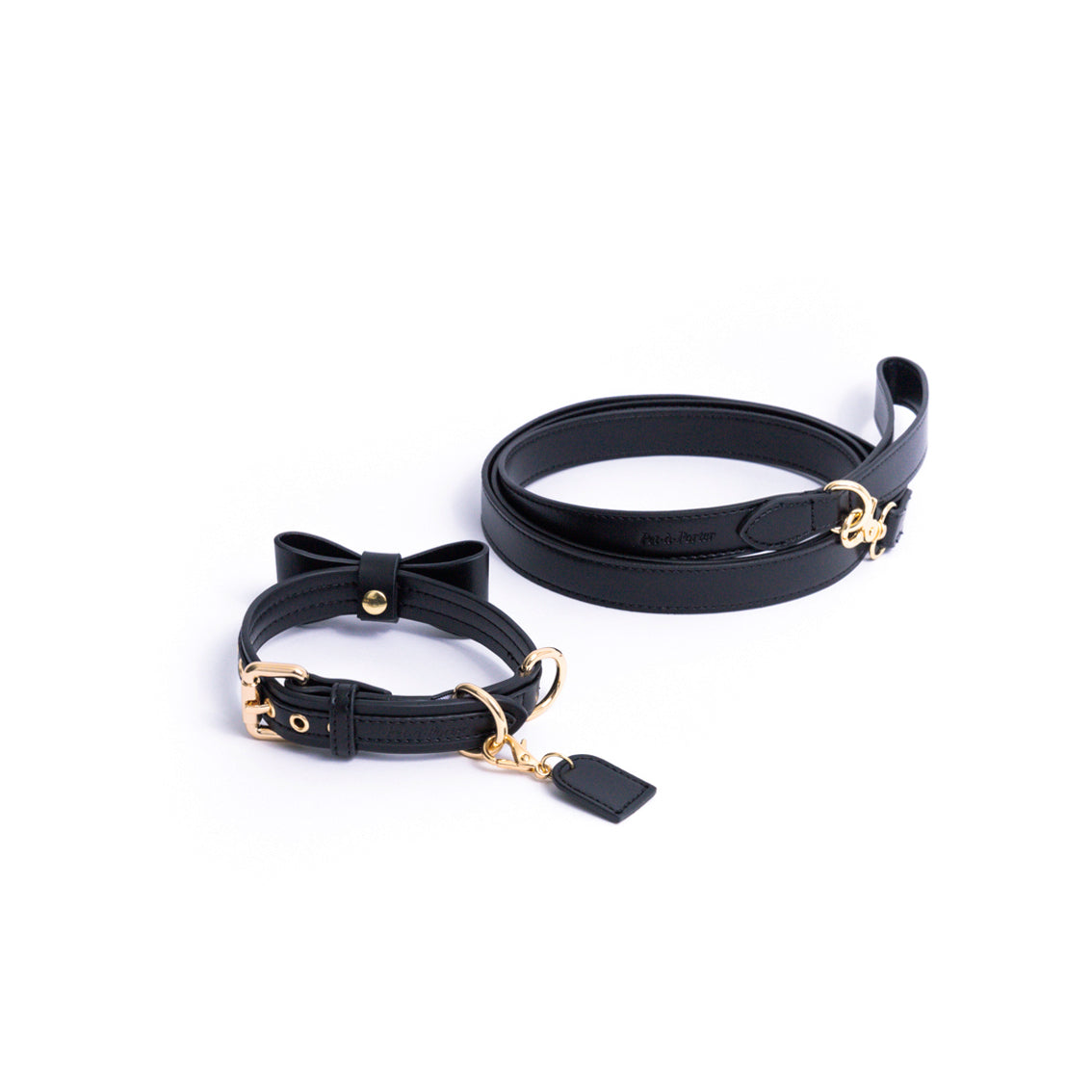 Onyx Zwart - Vegan Leren Halsband