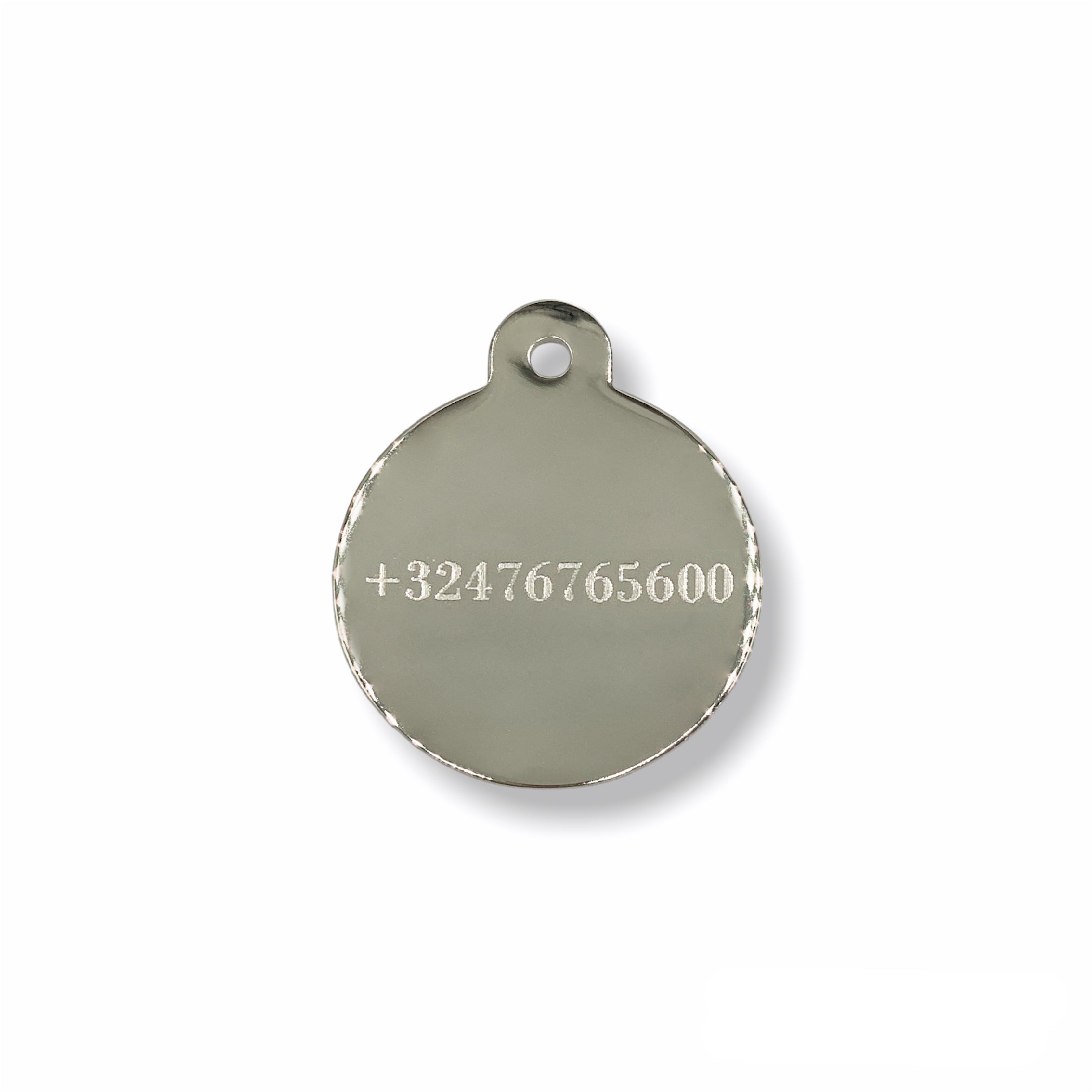 Ronde Prestige-hondenpenning - Zilver