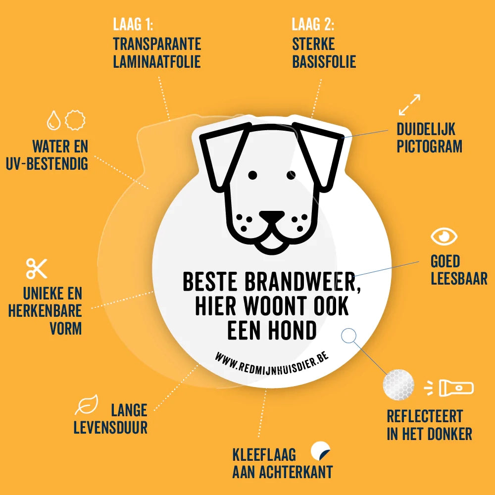 Red mijn huisdier sticker - 1 hond