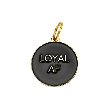 Loyal AF-hondenpenning - Zwart