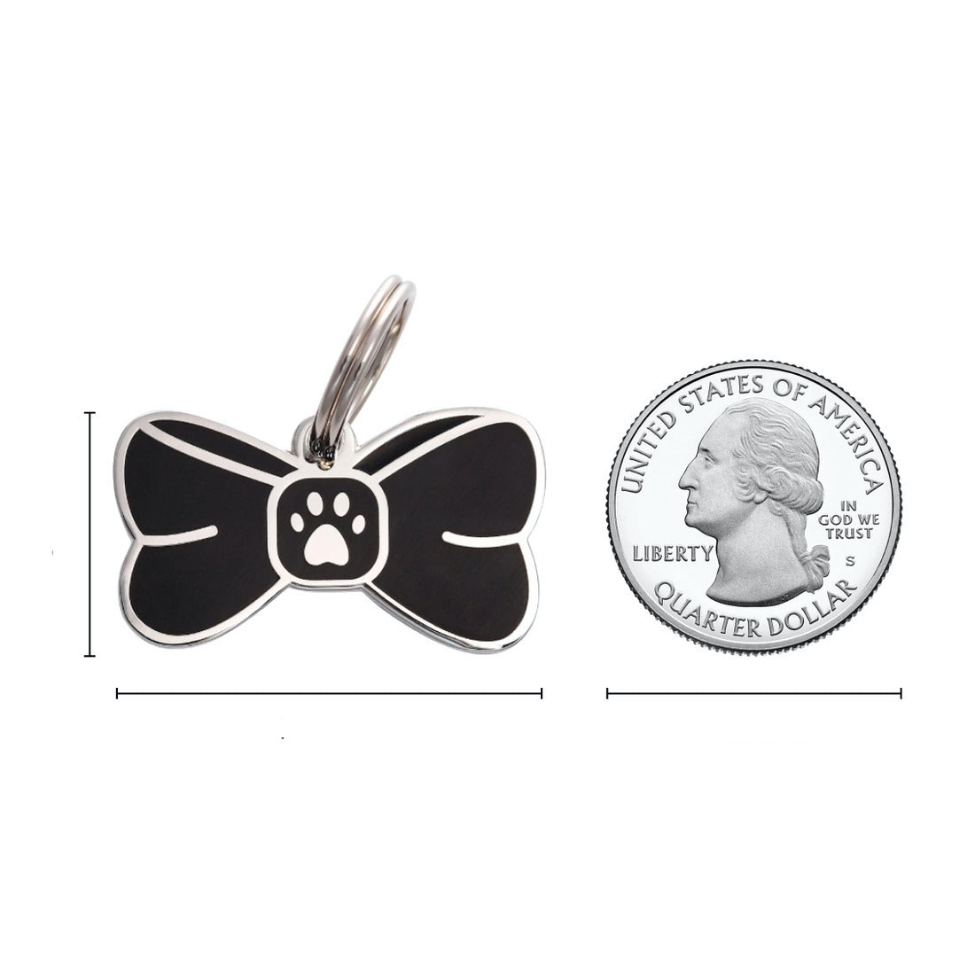 Black Bowtie Dog Tag