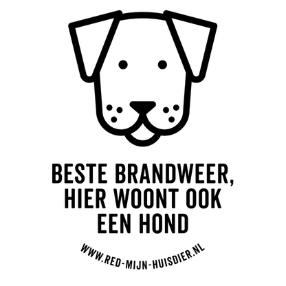 Red mijn huisdier sticker - 1 hond