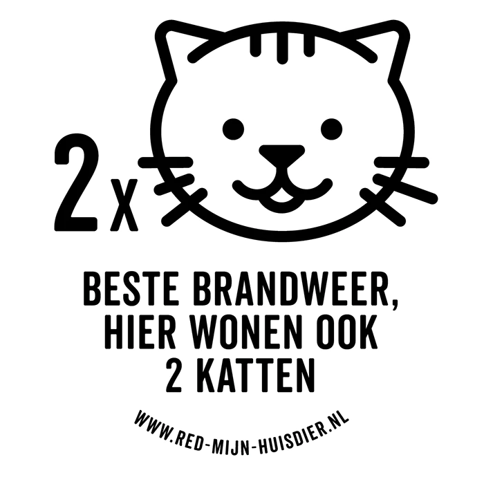 Red mijn huisdier sticker - 2 Katten