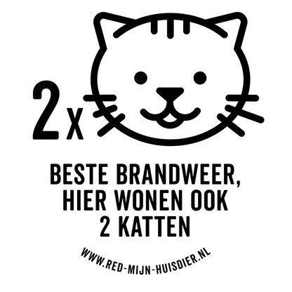 Red mijn huisdier sticker - 2 Katten