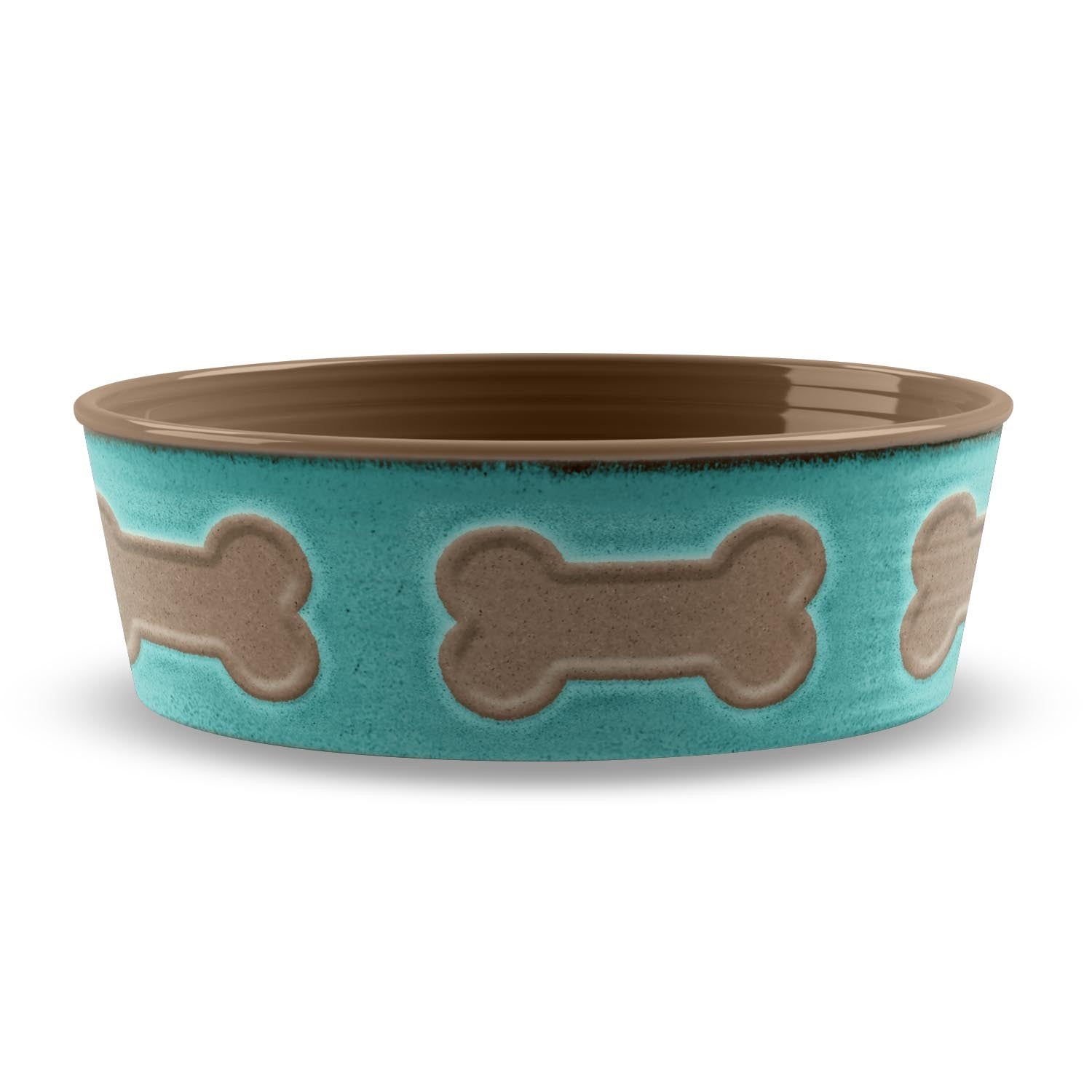 Melamine kom met botprint - Turquoise